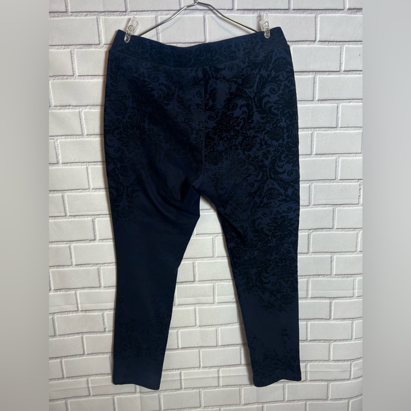 ROZ&ALI women blue printed leggings /size LP - Picture 4 of 6